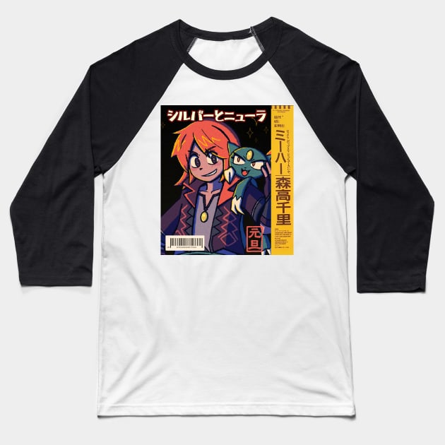 vaporwave anime aesthetic sygna suit silver video game Baseball T-Shirt by KinseiNoHime